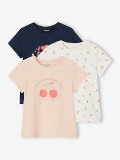 Maedchenkleidung-Shirts & Rollkragenpullover-3er-Pack Mädchen T-Shirts, Glanzdetails BASIC