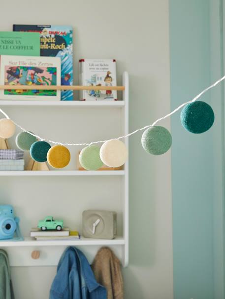 Kinderzimmer Lichterkette - salbeigrün+ziegel - 3