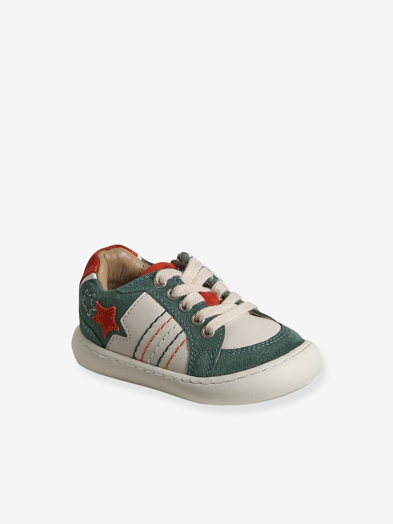 Baby Sneakers mit Reißverschluss creme
