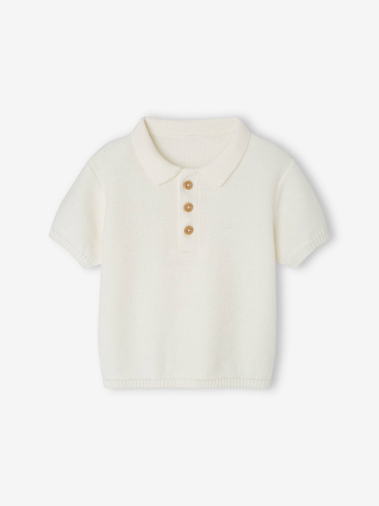 Thumbnail - Baby Poloshirt aus Strick