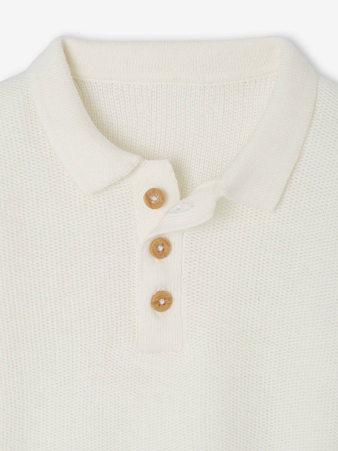 Thumbnail - Baby Poloshirt aus Strick