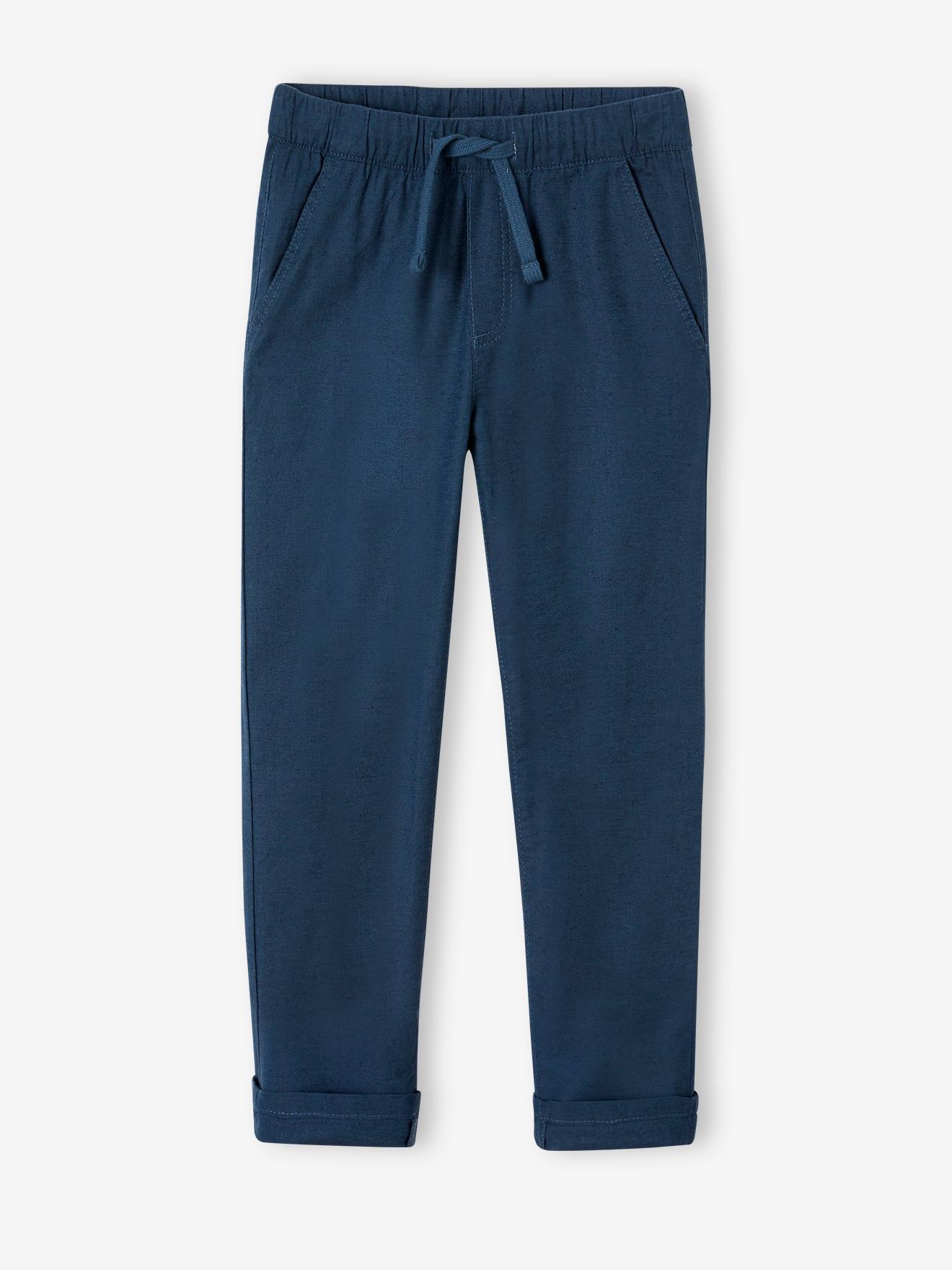 Jungen Hose aus Baumwoll-Leinen-Mix