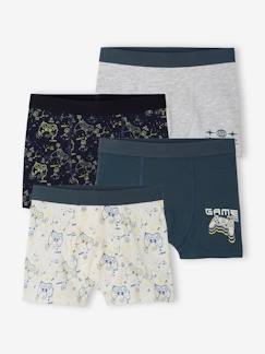 Jungenkleidung-Unterwäsche & Socken-Unterhosen & Boxershorts-4er-Pack Jungen Boxershorts mit Bio-Baumwolle, Gaming