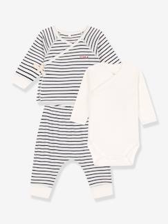 Baby-Set: Cardigan, Hose & Body PETIT BATEAU, Bio-Baumwolle Oeko-Tex  [numero-image]