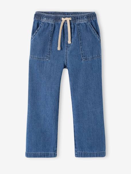 Mädchen Loose-fit-Jeans mit Dehnbund Oeko-Tex blue stone+double stone 1