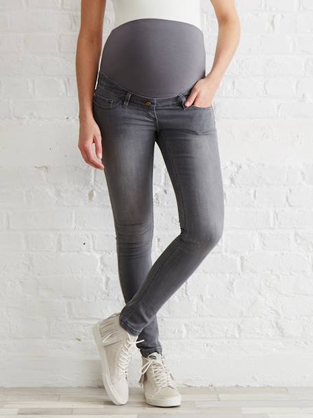 Umstands Slim-Fit-Jeans, Schrittl. 85 cm - dark blue+grau+schwarz - 16