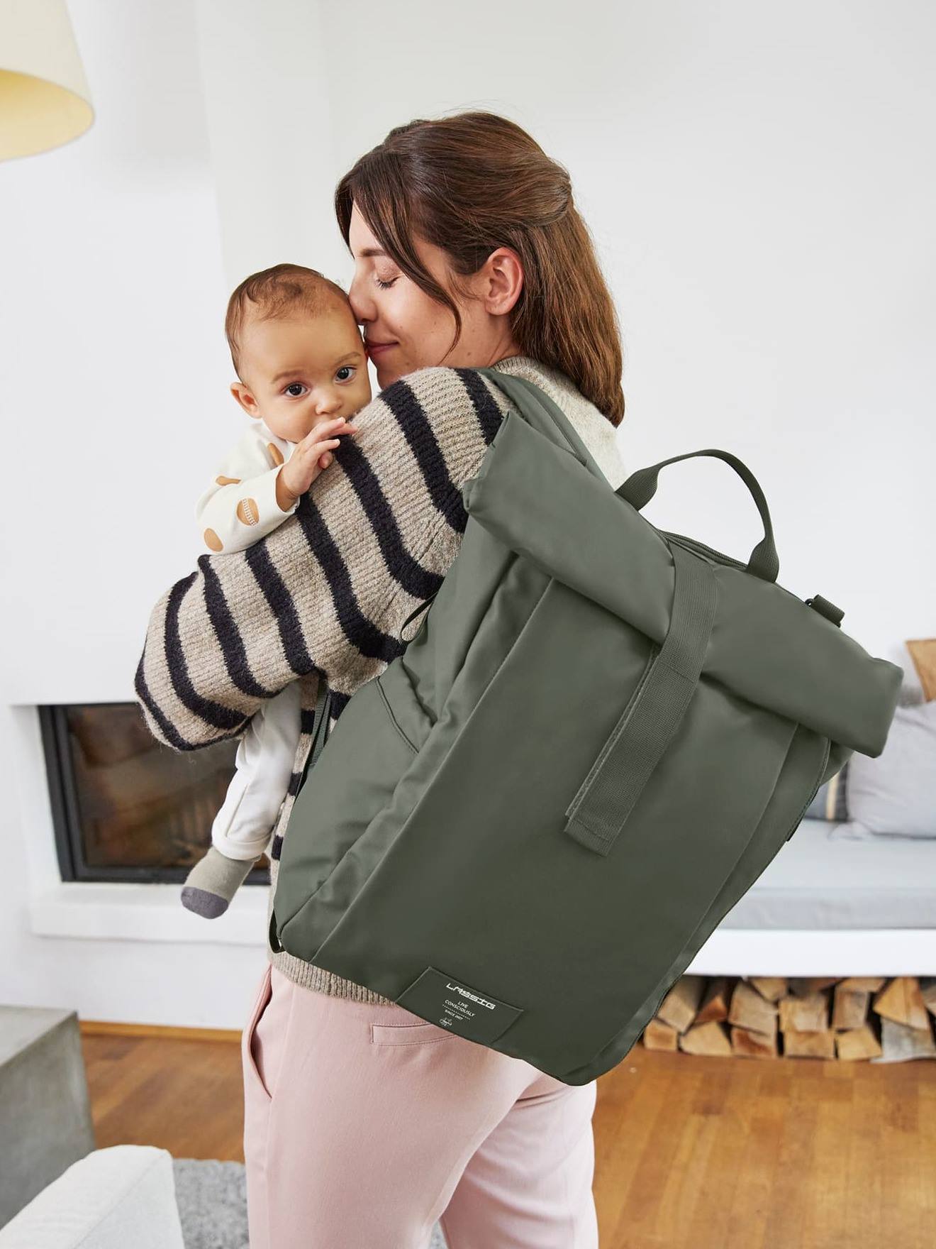 Wickelrucksack ROLLTOP GREEN LABEL LÄSSIG olivgrün