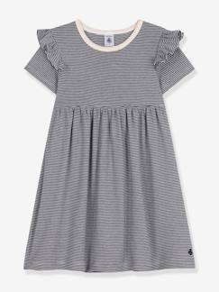 Maedchenkleidung-Geripptes Mädchen Sommerkleid PETIT BATEAU