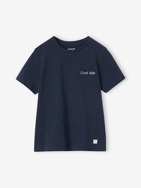 Jungen T-Shirt BASIC, personalisierbar Oeko-Tex - blaugrau+bordeaux+graugrün+mandarine+marine+türkis+wollweiß - 35
