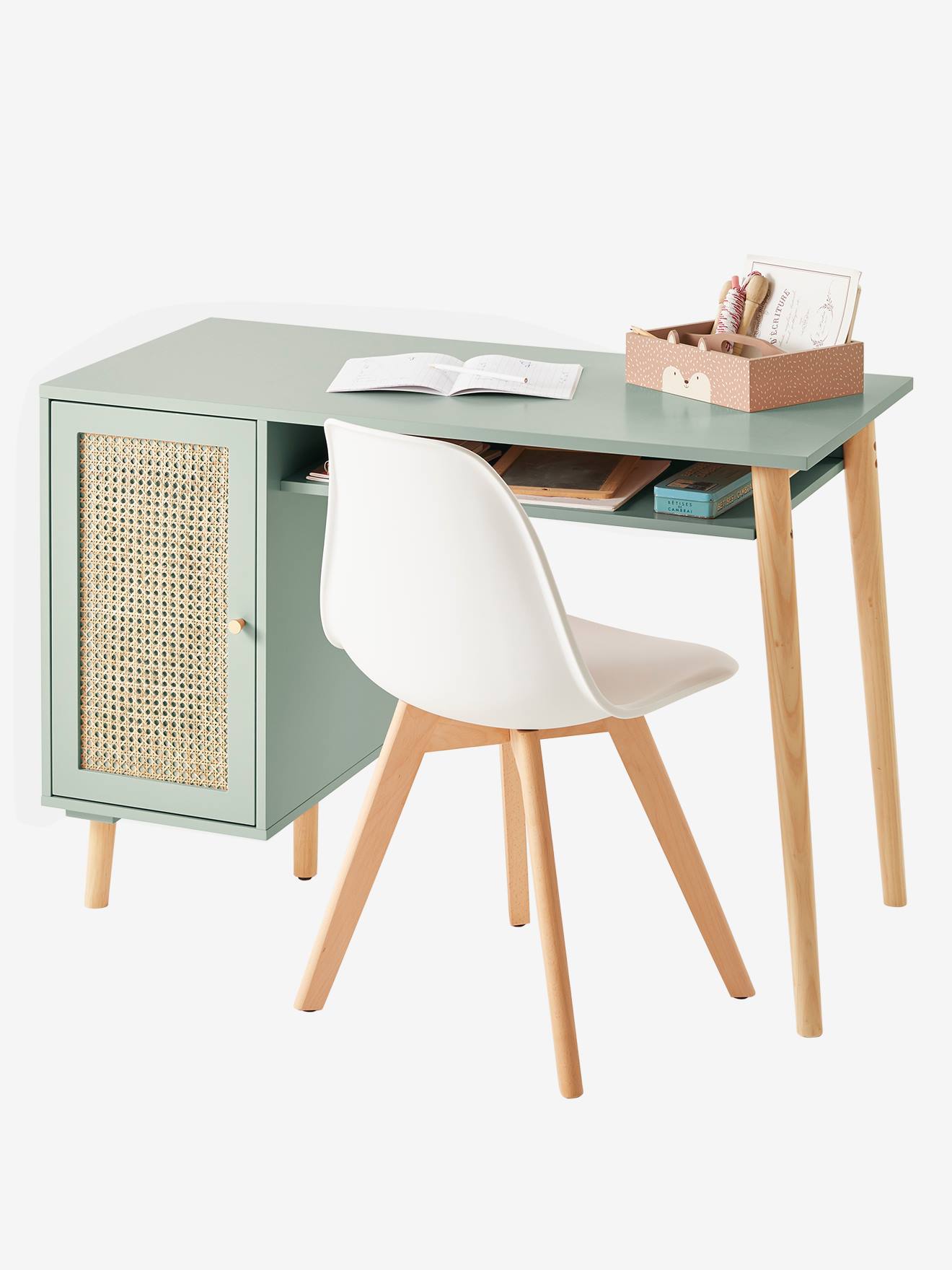 Thumbnail - Kinderschreibtisch POESIE mit Rattan