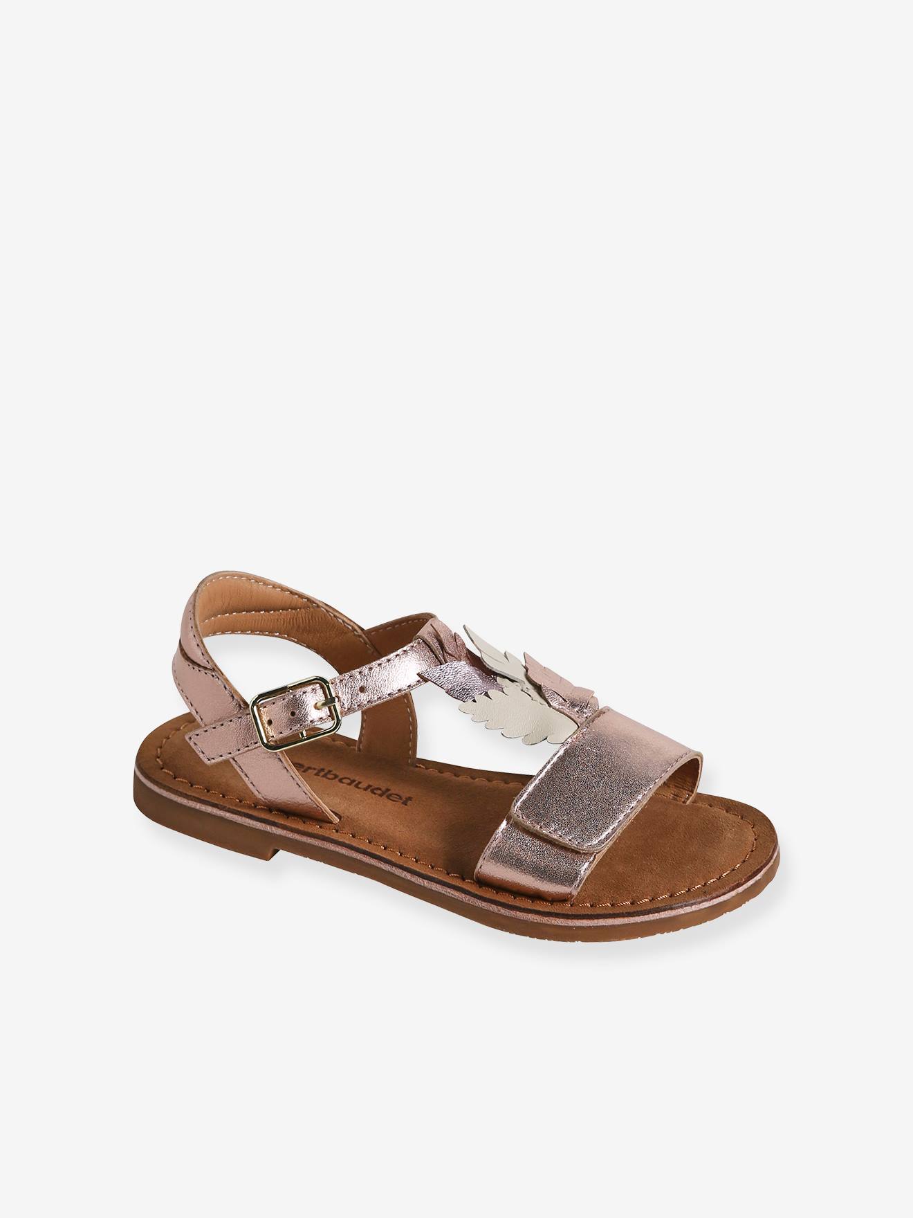 Kinder Klett-Sandalen gold Gr. 26 von vertbaudet