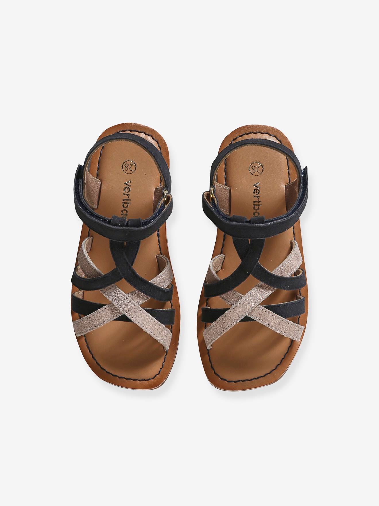 Thumbnail - Kinder Leder-Sandalen mit Anziehtrick set