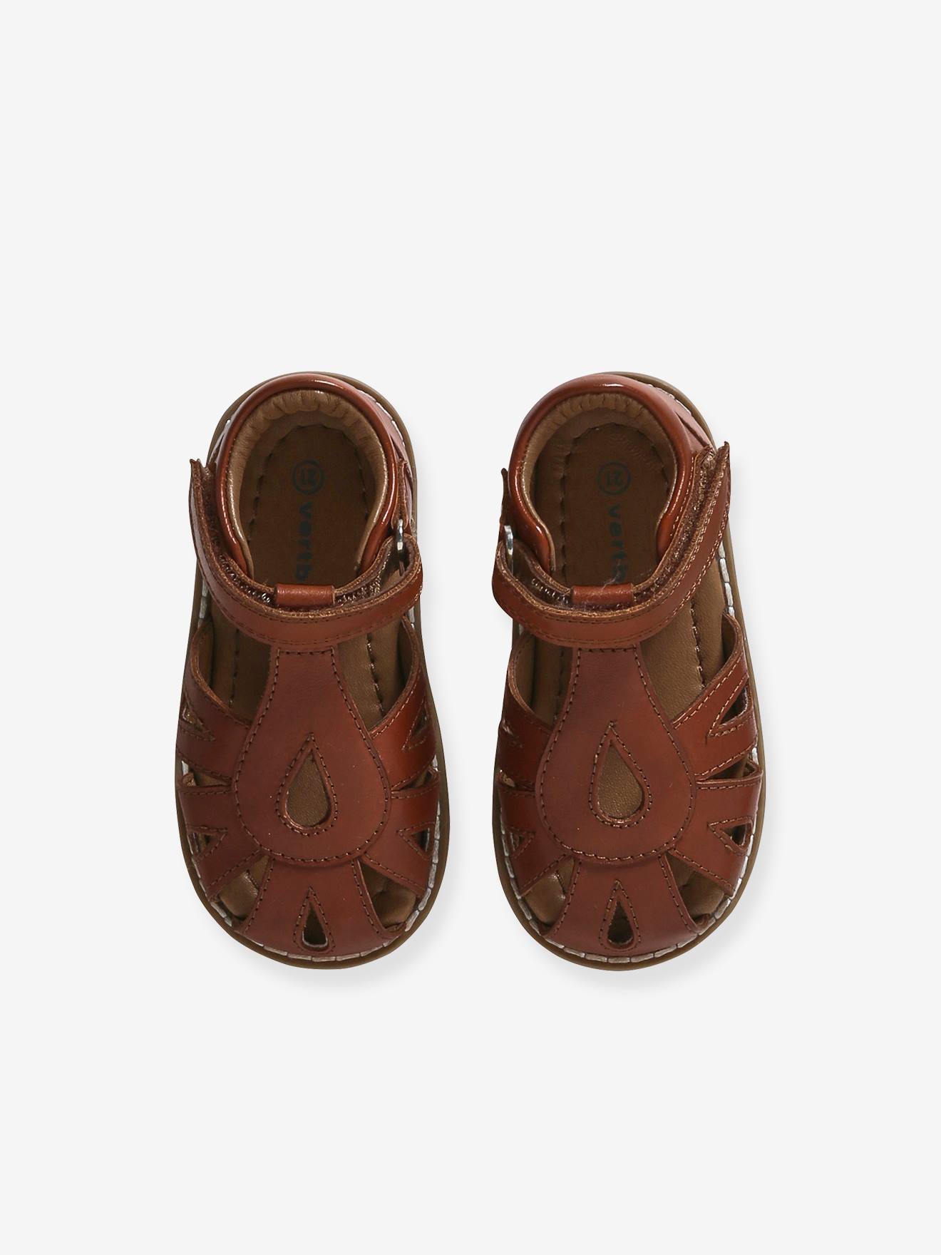 Thumbnail - Baby Sandalen mit Klettverschluss mahagoni