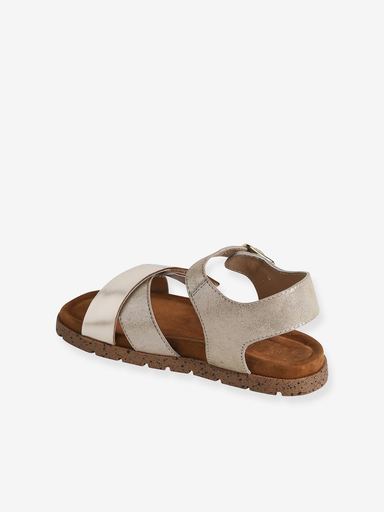 Thumbnail - Offene Kinder Ledersandalen mit Klettriemchen