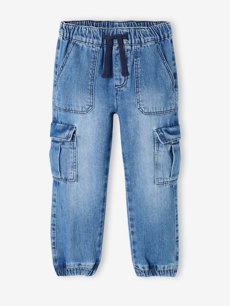 Jungen Cargo-Jeans mit Dehnbund OEKO-TEX®, Bundweite verstellbar blue stone+double stone 8