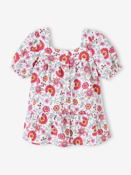 Baby Kleid mit Blumen - wollweiß - 2