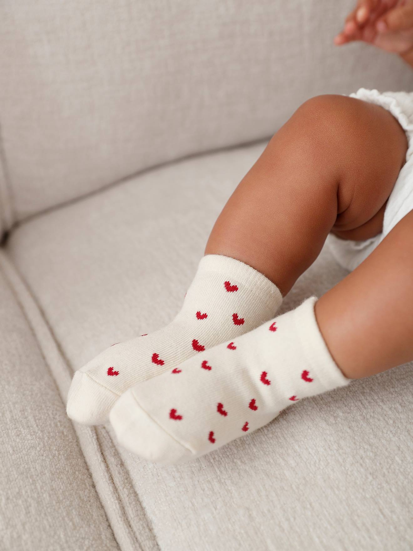 Thumbnail - 3er-Pack Mädchen Baby Socken mit Herzen