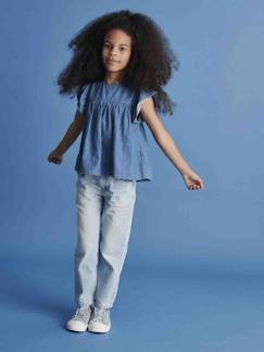 Maedchenkleidung-Jeans-Gerade Mädchen Jeans, Hüftweite REGULAR