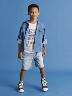 Jungen Jeans-Shorts mit Schlupfbund Oeko-Tex, Bundweite verstellbar  [numero-image]