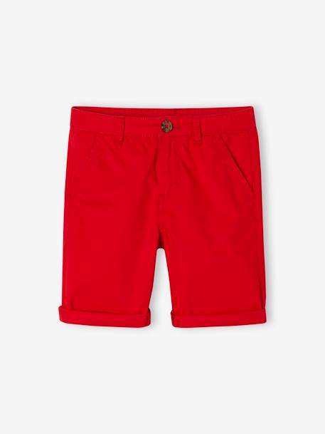 Jungen Chino-Shorts Oeko-Tex, Bundweite verstellbar beige+blau+graublau+grün+rot 25