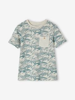 Jungenkleidung-Jungen T-Shirt, Print und Brusttasche Oeko-Tex