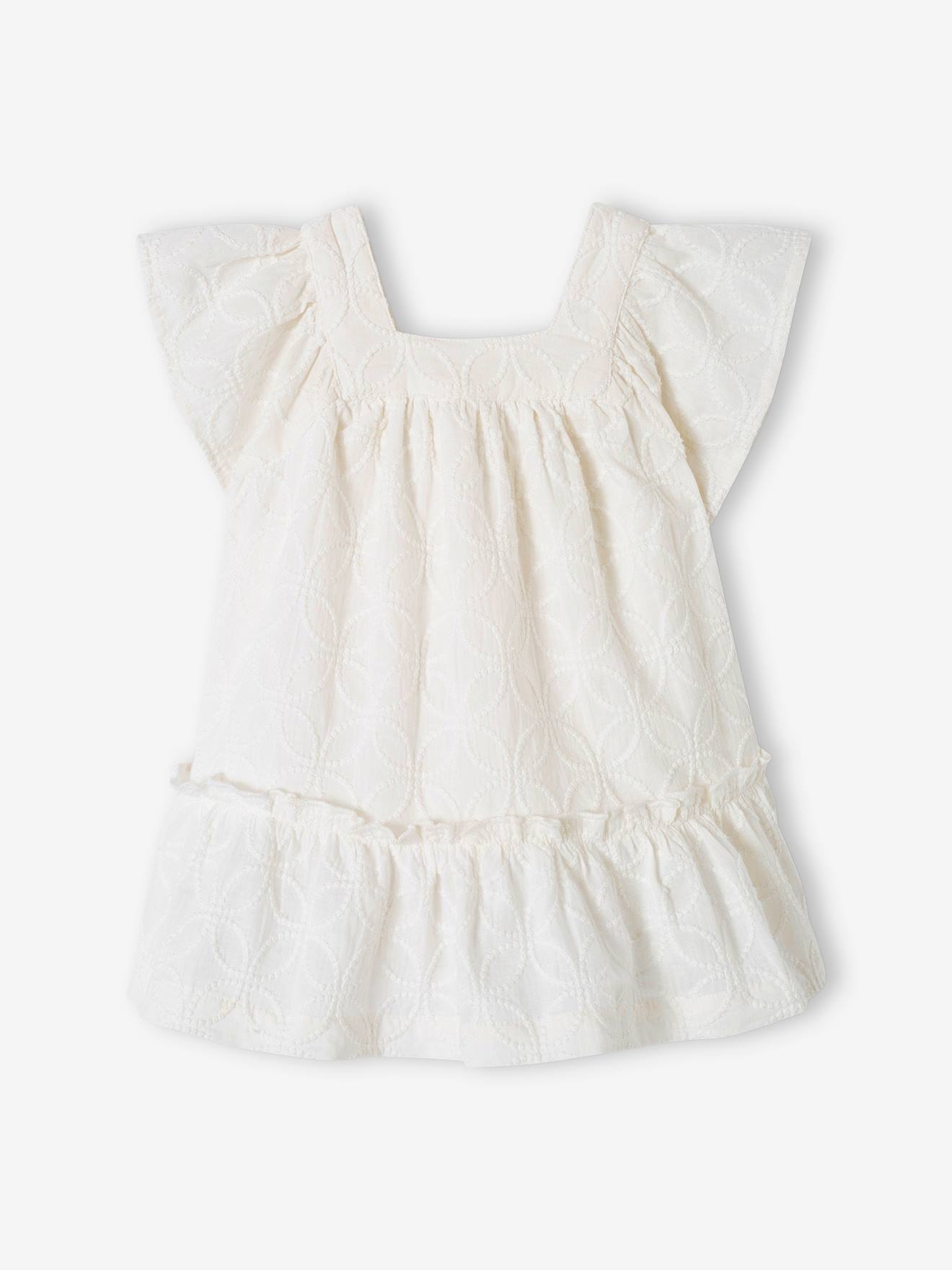 Vertbaudet Festliches Baby Kleid Mit Stickereien Wollweiß 92/98