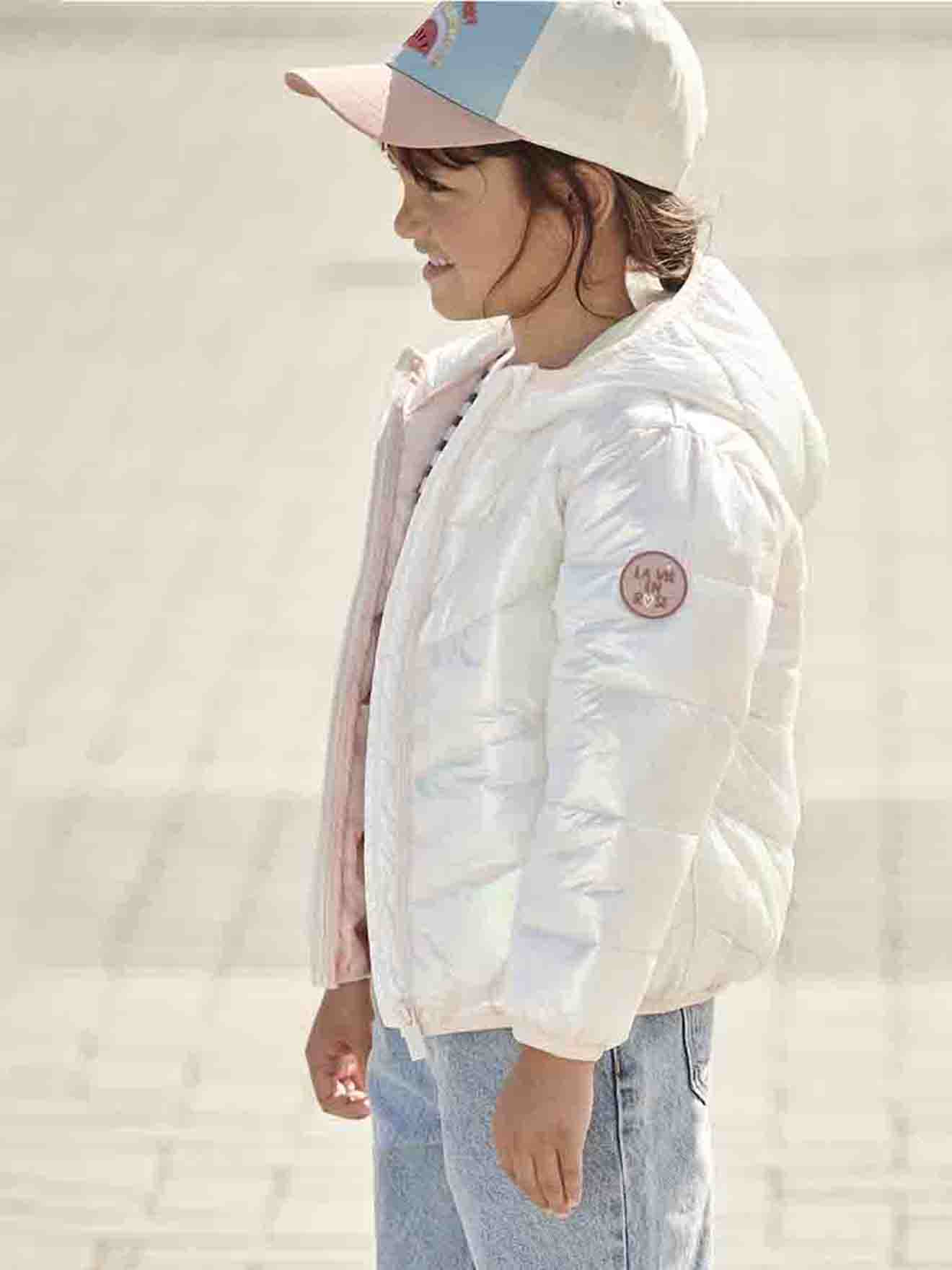 Glänzende Steppjacke mit Hologramm-Effekt Mädchen