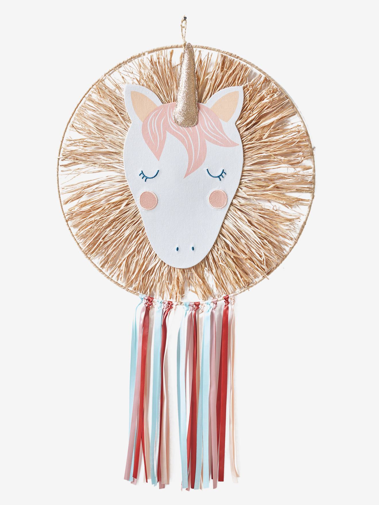 Thumbnail - Kinderzimmer Traumfänger EINHORN aus Naturbast
