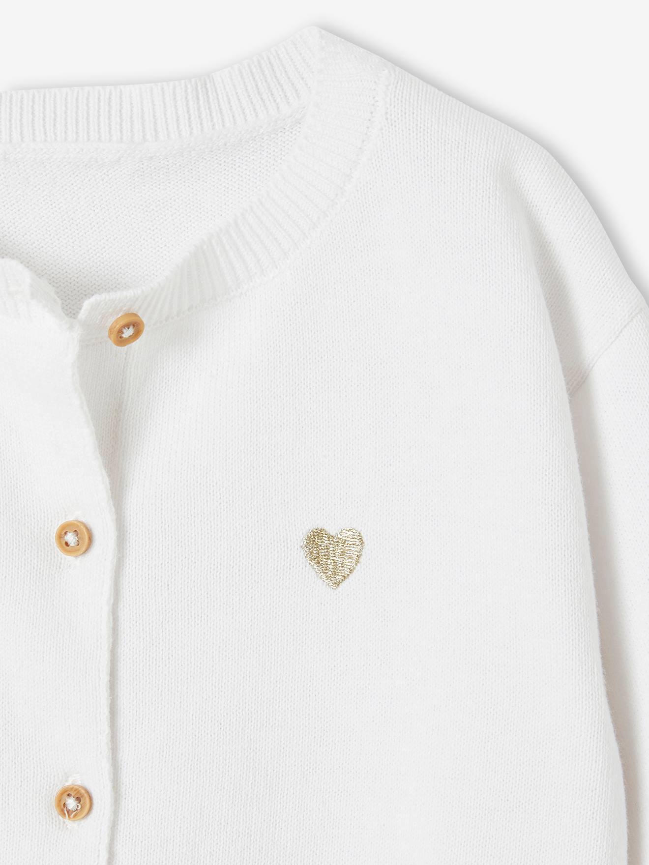 Thumbnail - Baby Cardigan mit Herzstickerei BASIC