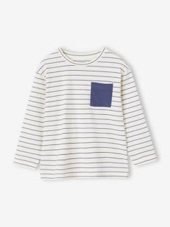 Jungenkleidung-Shirts, Poloshirts & Rollkragenpullover-Jungen Ringelshirt mit Recycling-Baumwolle, personalisierbar