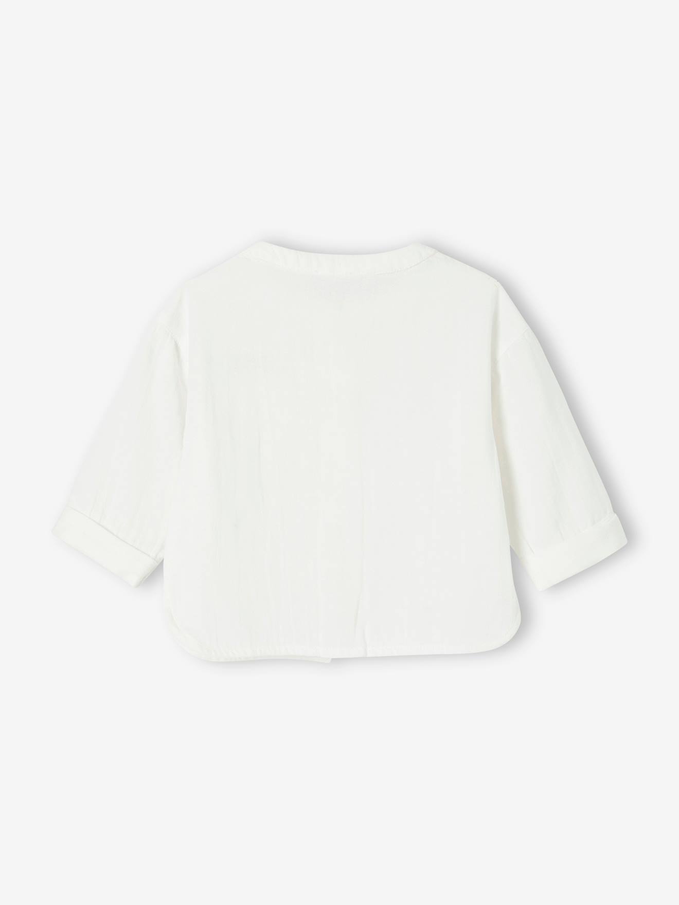 Thumbnail - Baby Hemd mit Stehkragen aus Musselin