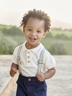 Babymode-Shirts & Rollkragenpullover-Baby Poloshirt aus Strick