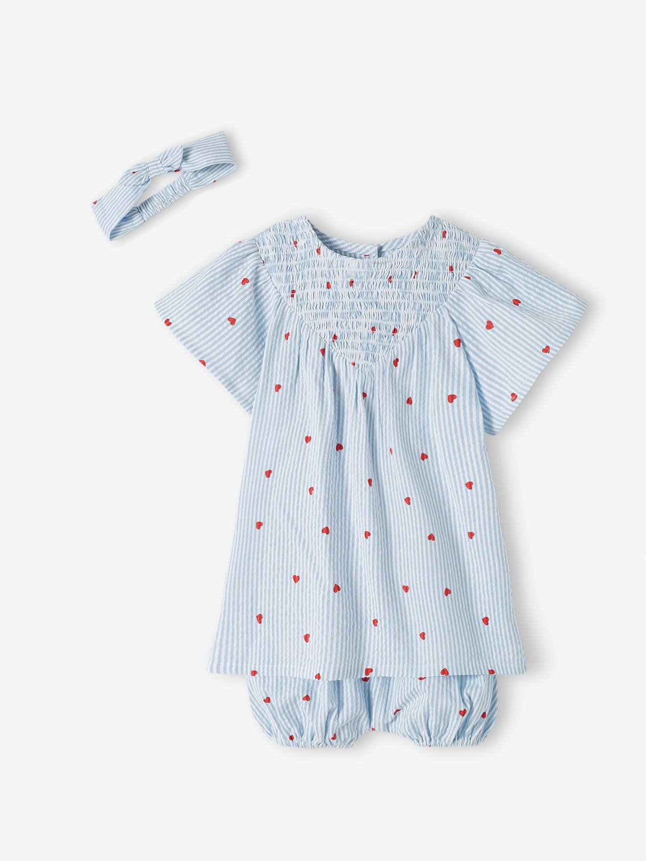 Thumbnail - Baby-Set aus Seersucker