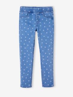 Maedchenkleidung-Mädchen Treggings, Jeans-Optik, Bundweite verstellbar