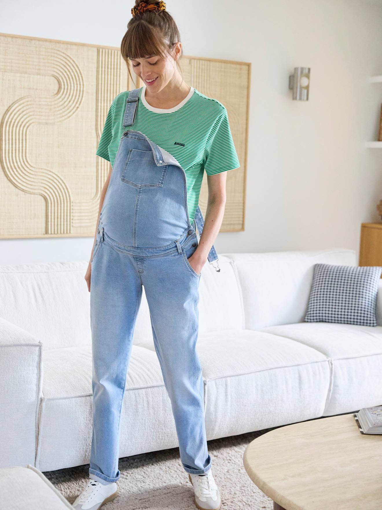 Latzjeans für Schwangerschaft & Stillzeit Mom-Fit