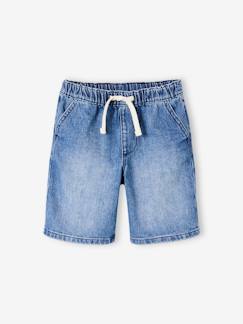 Jungen Jeans-Shorts mit Schlupfbund Oeko-Tex, Bundweite verstellbar  [numero-image]