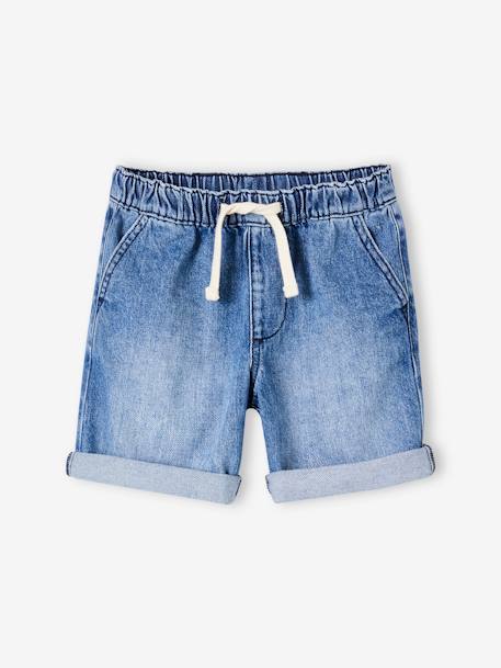 Jungen Jeans-Shorts mit Schlupfbund Oeko-Tex - blue stone+double stone - 2