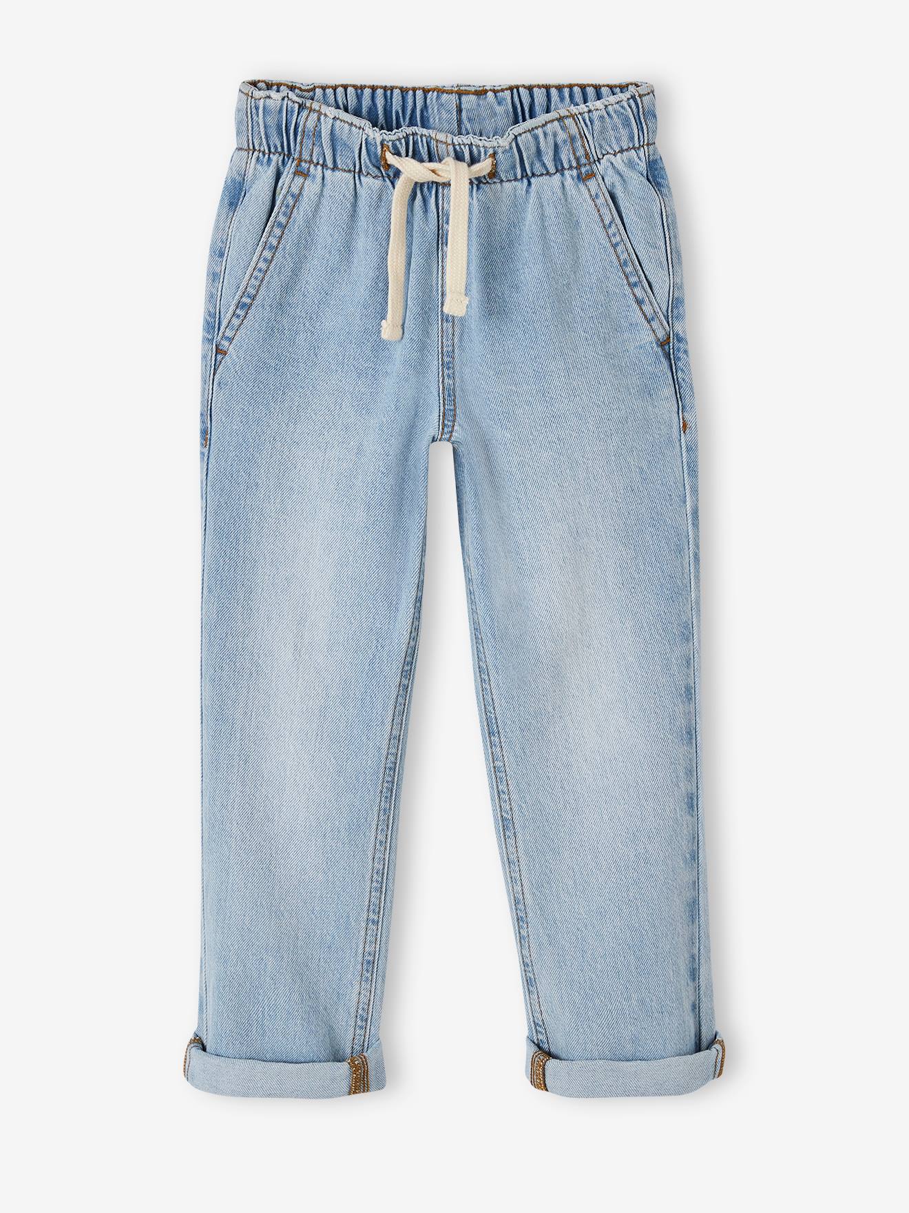 Weite Jungen Jeans mit Dehnbund und Kordelzug