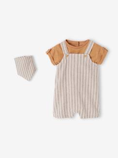 Baby-Set: Latz-Shorts, T-Shirt & Halstuch  [numero-image]