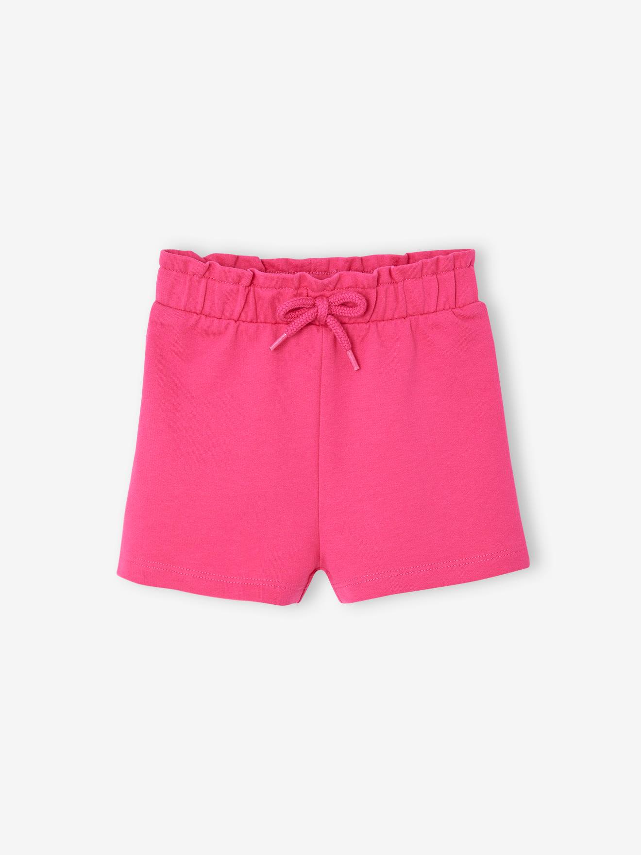 Baby Sweat-Shorts mit Paperbag-Bund fuchsia Gr. 74 von vertbaudet