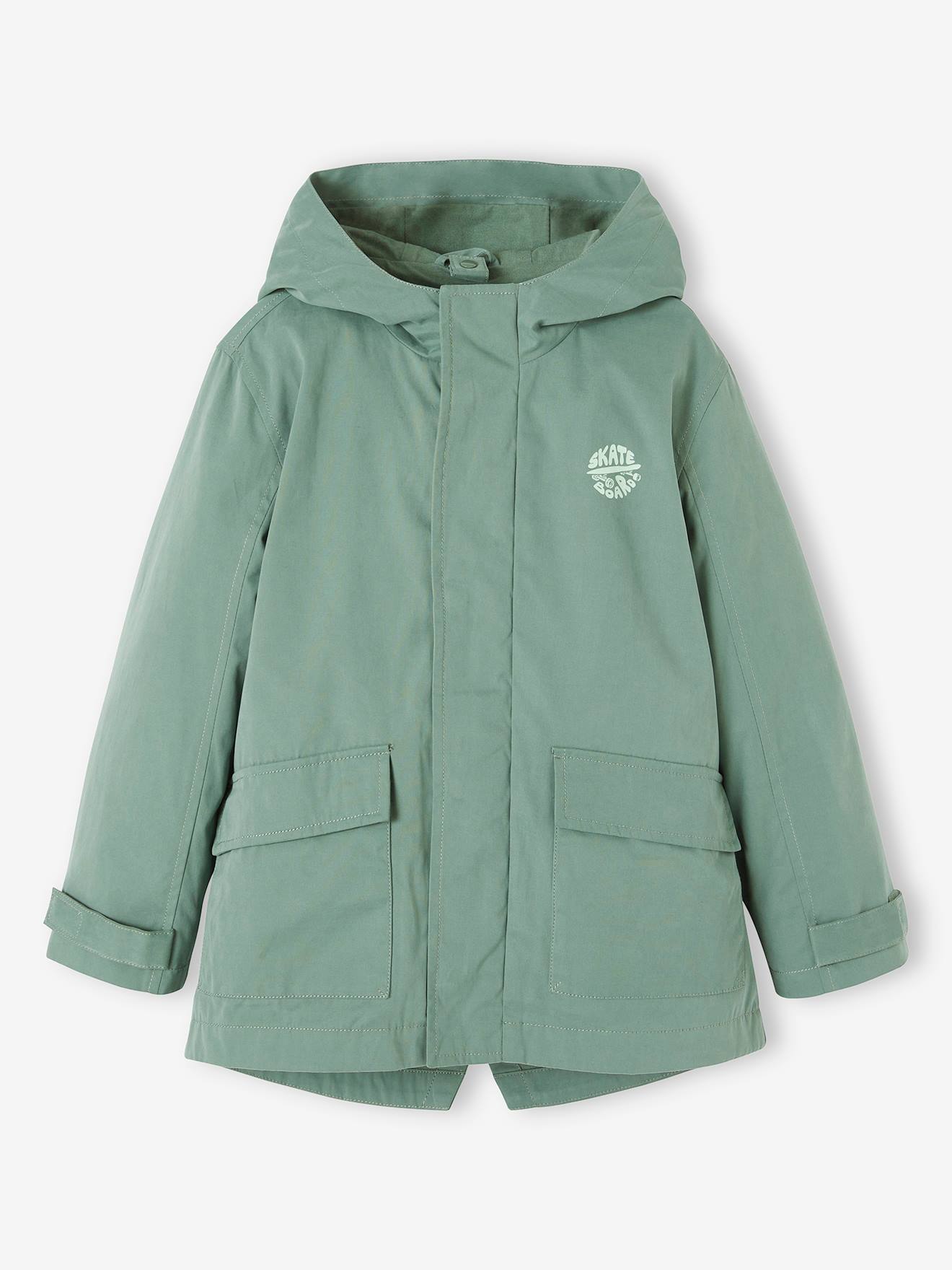 Thumbnail - Jungen 3-in-1-Jacke mit Recycling-Polyester salbei