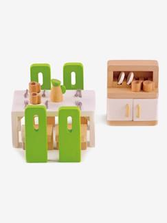 Spielzeug-Figuren (Playmobil, Lego,etc.)-Puppenhausmöbel von HAPE, Esszimmer