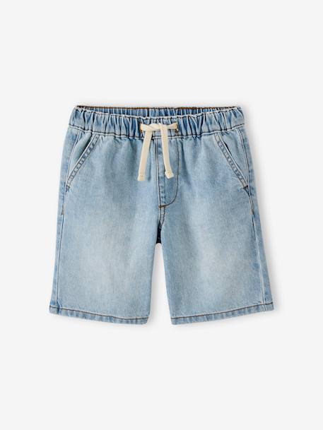 Jungen Jeans-Shorts mit Schlupfbund Oeko-Tex - blue stone+double stone - 9