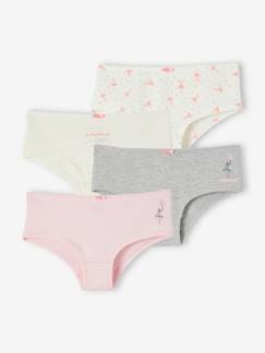 Maedchenkleidung-Unterwäsche, Socken, Strumpfhosen-4er-Pack Mädchen Shortys mit Bio-Baumwolle