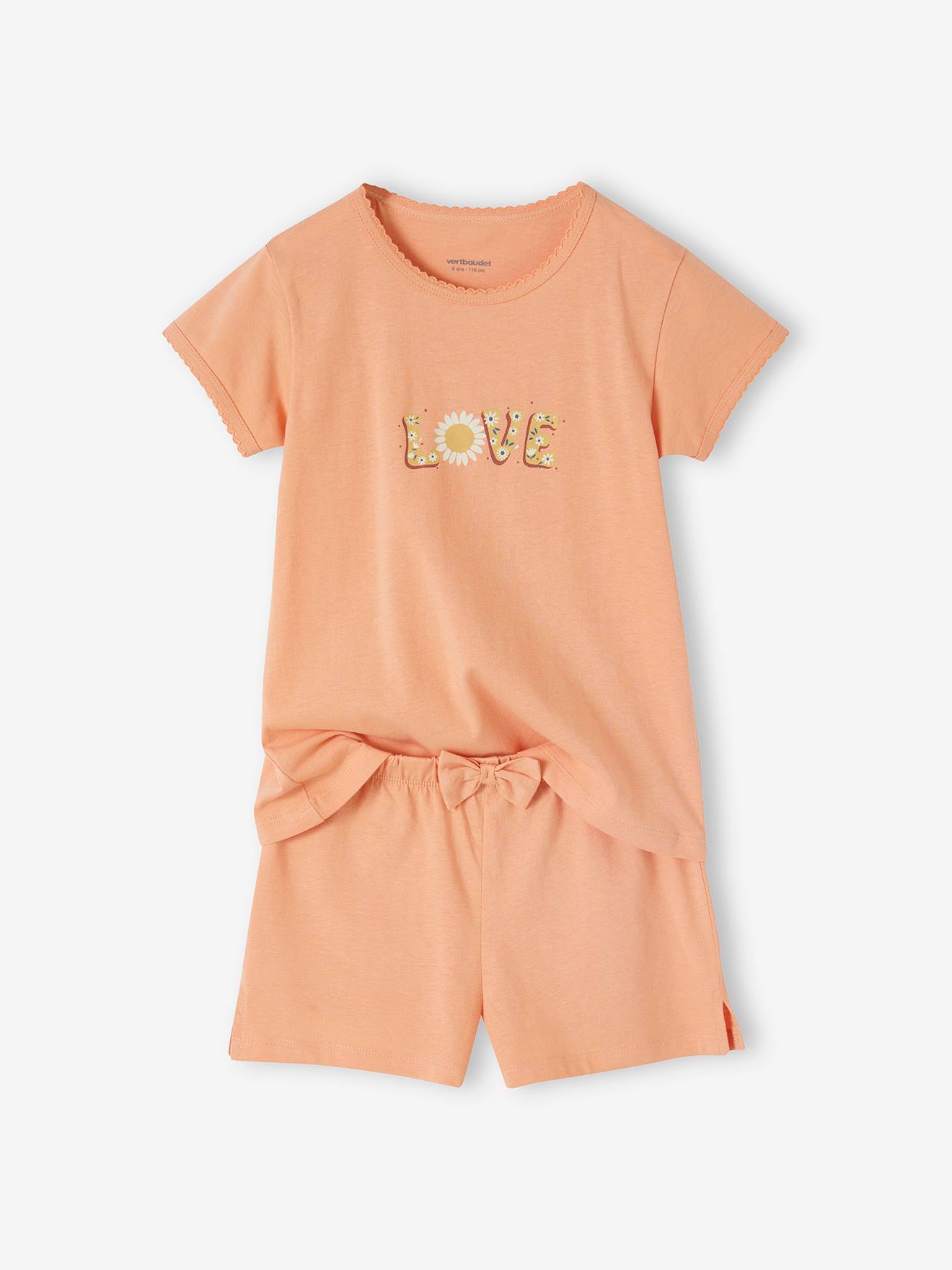 Thumbnail - 2er-Pack kurze Mädchen Schlafanzüge mit Glitzer-Print