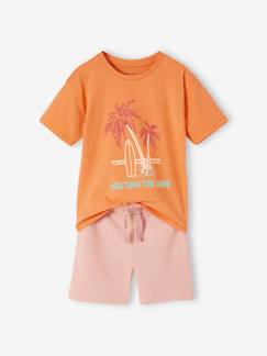 Jungenkleidung-Kurzer Jungen Schlafanzug mit Palmen Oeko-Tex