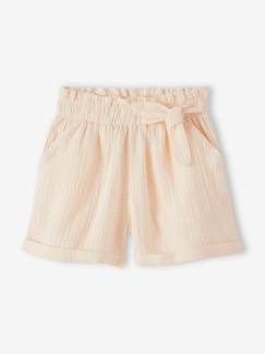 -Mädchen Paperbag-Shorts, Musselin