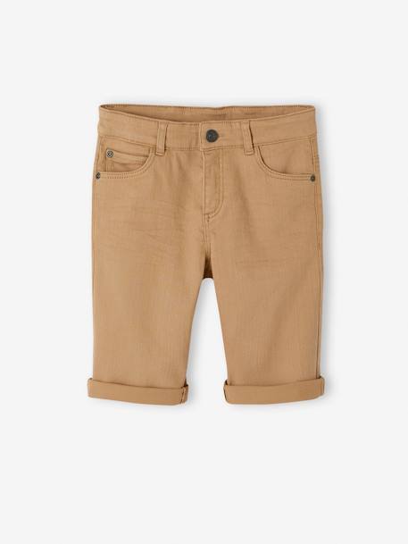 Jungen Shorts Oeko-Tex, Bundweite verstellbar beige+blau gestreift+graublau+grün+hellgelb+koralle+nachtblau+olivgrün 2