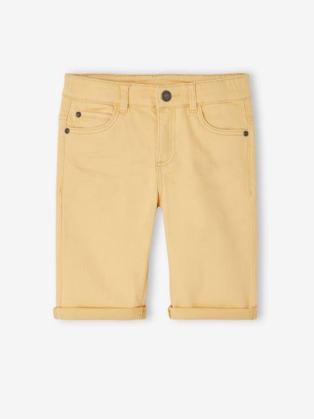 Jungen Shorts Oeko-Tex, Bundweite verstellbar beige+blau gestreift+graublau+grün+hellgelb+koralle+nachtblau+olivgrün 24