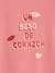 Mädchen T-Shirt, Message-Print BASIC Oeko-Tex - bonbon rosa+erdbeer+hellblau+himmelblau+koralle+marine+rot+tannengrün+vanille+wollweiß - 6